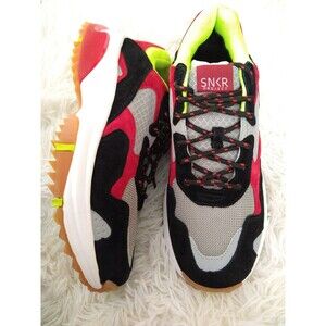 SNKR Project Men's Prospect Park Sneaker Color Black/Red/Yellow Size 10M